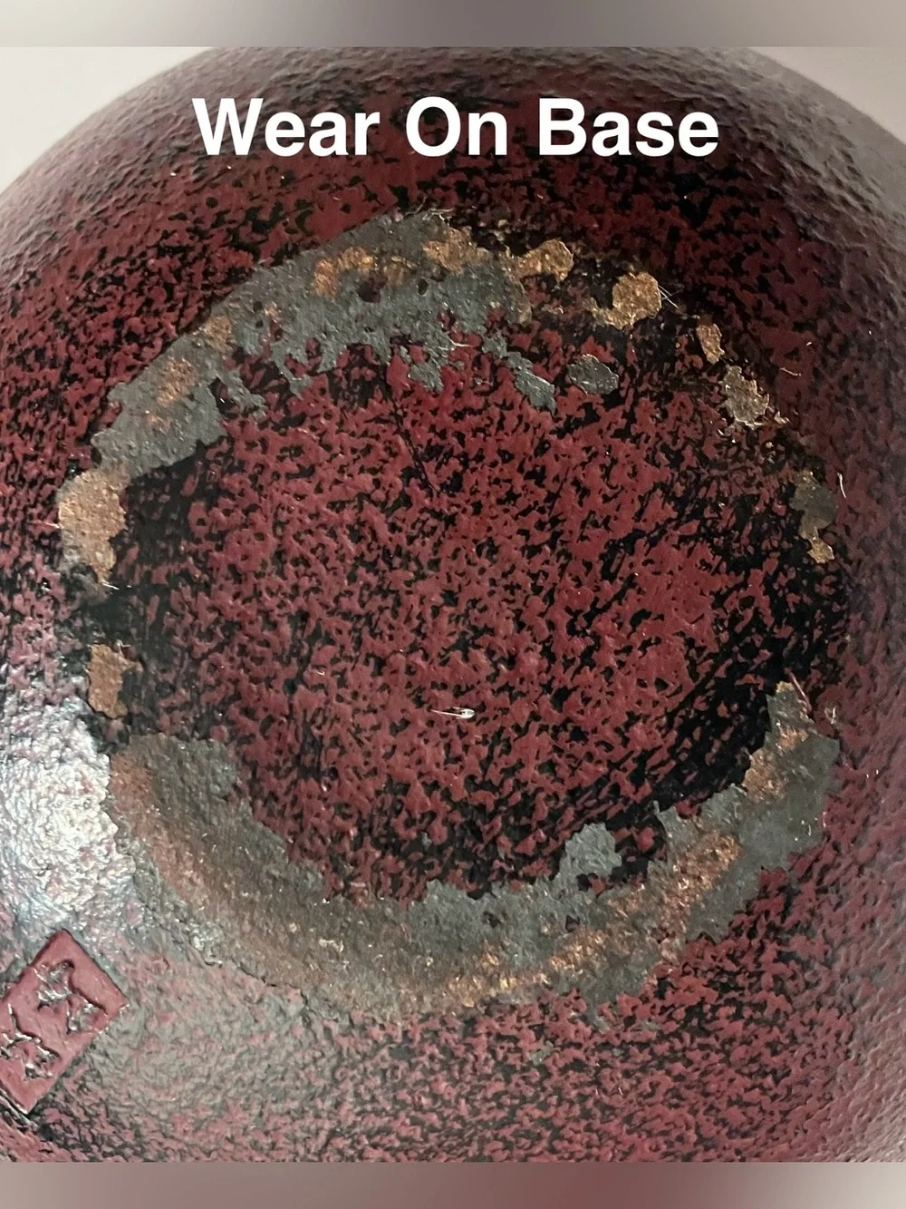 Nanbu Tekki HIKIFUNE TETSUBIN Cast Iron JAPANESE KETTLE / Orange-Red / SOME WEAR